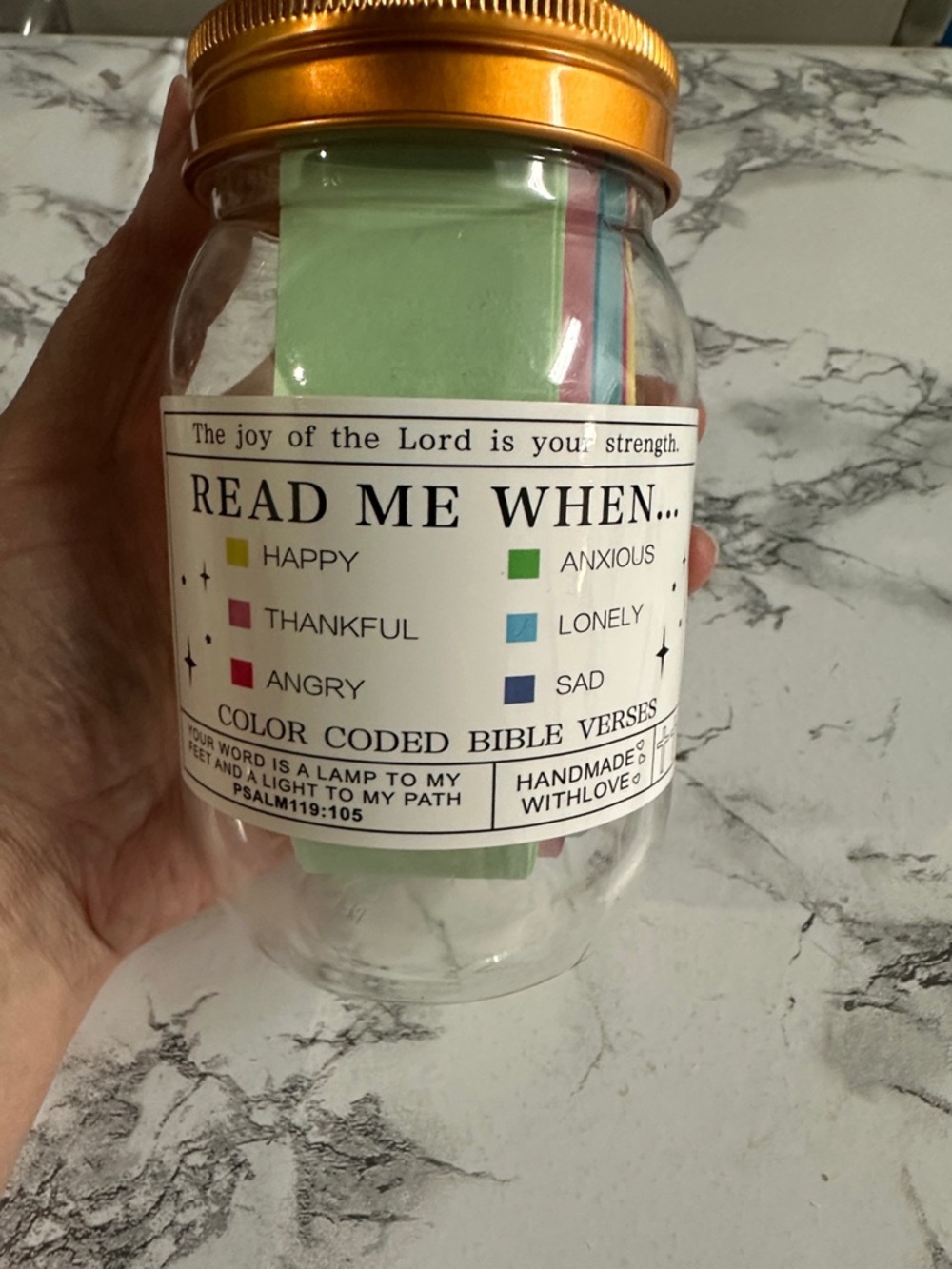 Handmade 'Read Me When' Scripture Jar - Multi-Color - Picture 7 of 7